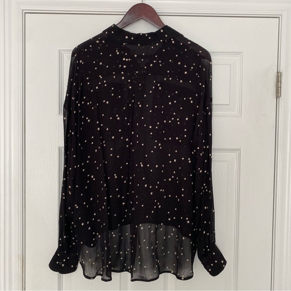 AllSaints Amari Star Embroidered Shirt Size Medium - Picture 10 of 15